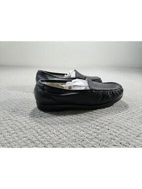 SAS Loafers 11 WW Womens Black Leather Simplify Slip On Comfort Shoes Made In...